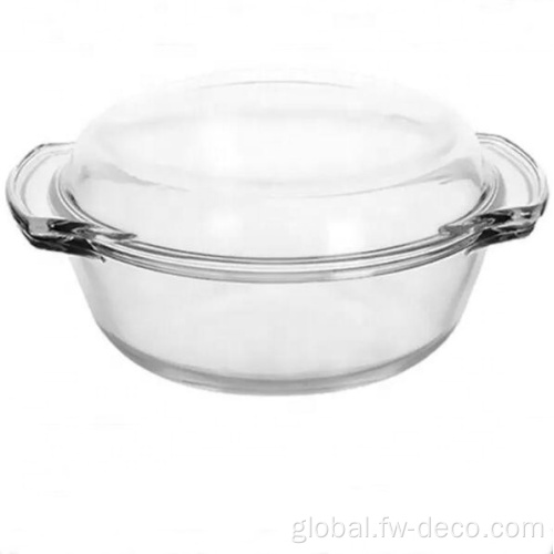 China 1L Clear crystal Glass Bowl With Cover Clear Manufactory